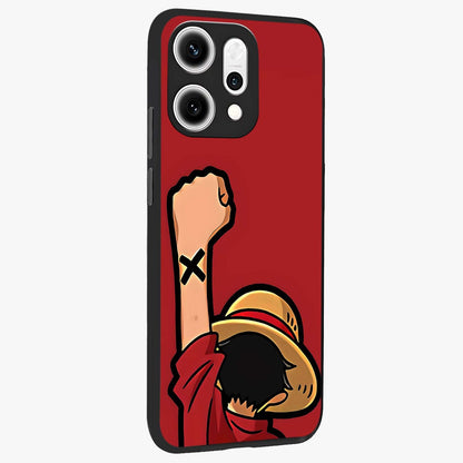 Luffy X Spirit Glass Case upright view showcasing striking anime artwork with adventurous character theme.