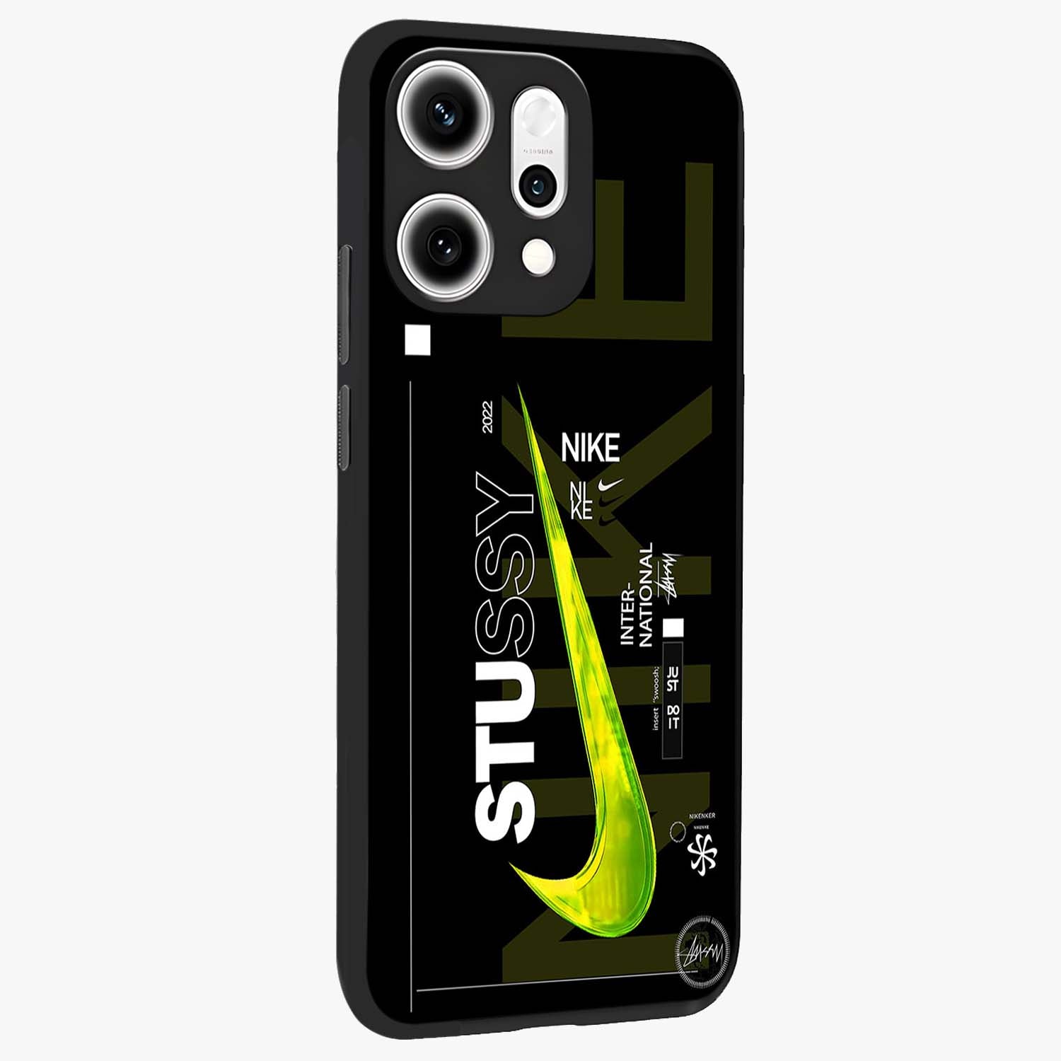 Neon Street Edition Glass Case upright view showcasing colorful neon artwork with modern street culture theme.