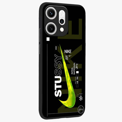 Neon Street Edition Glass Case upright view showcasing colorful neon artwork with modern street culture theme.