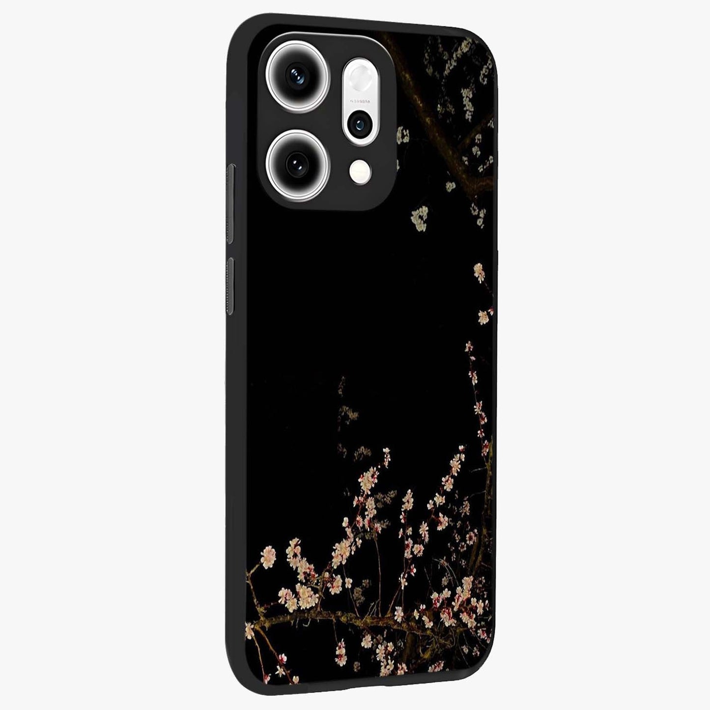 Petal Moon Light With Custom Name Glass Case upright view showcasing elegant floral moon artwork with personalized aesthetic.