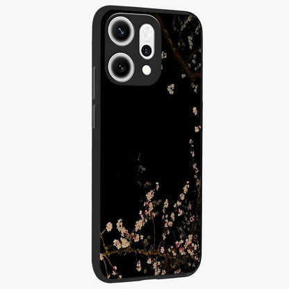 Petal Moon Light With Custom Name Glass Case upright view showcasing elegant floral moon artwork with personalized aesthetic.