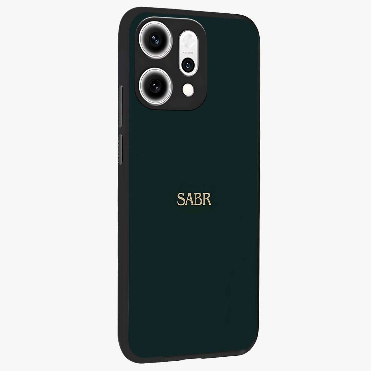 Sabr Minimal Patience Glass Case upright view showcasing calm minimalist artwork with motivational patience theme.