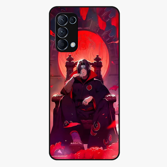 Blood Moon Sovereign Glass Case showing flat back view with mystical blood moon artwork and glossy glass finish.