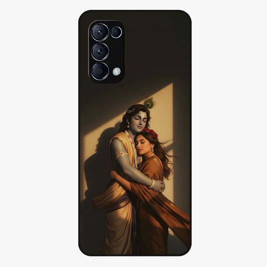 Divine Eternal Love Glass Case showing flat back view with spiritual love themed artwork and glossy glass finish.