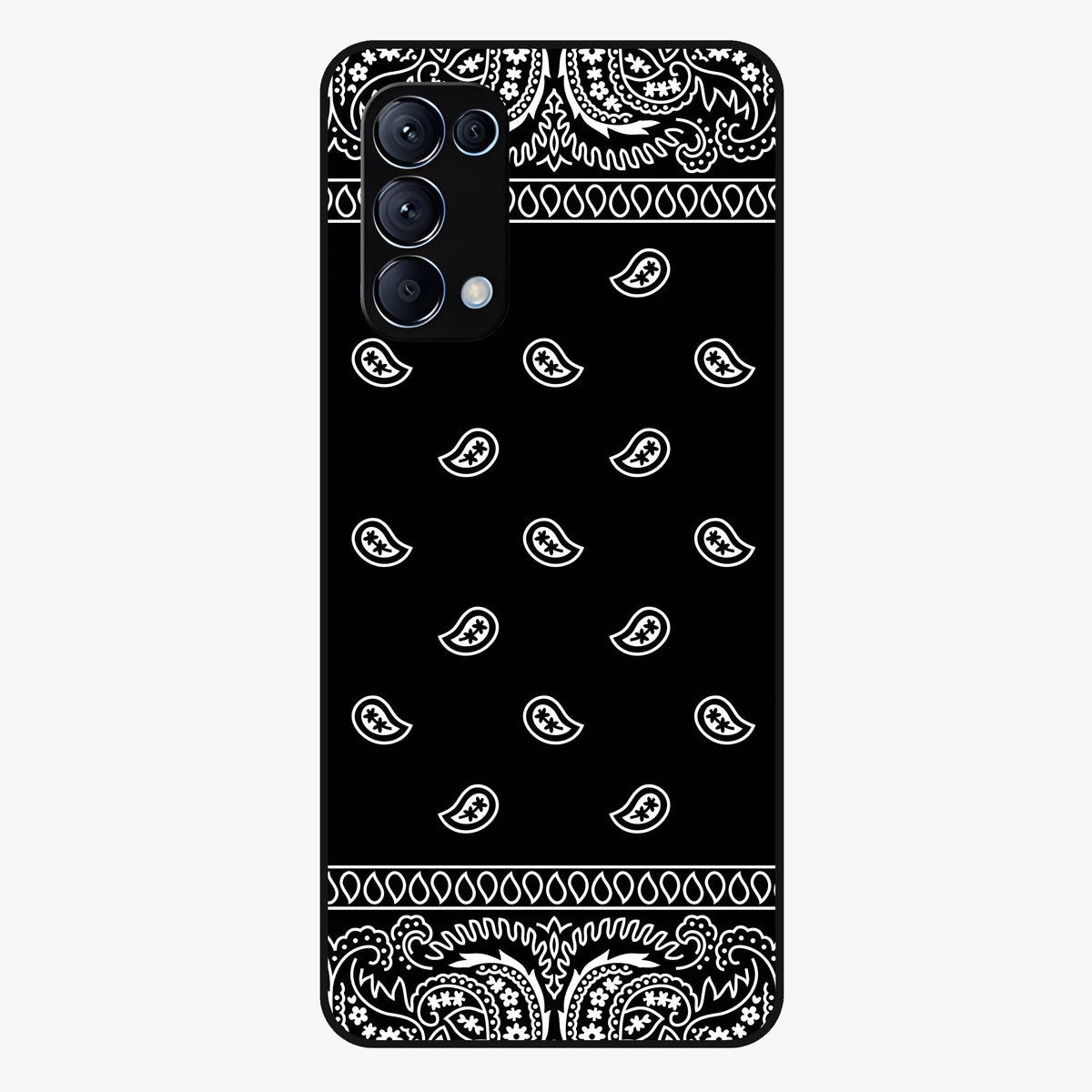 Retro Rebel Threads Glass Case showing flat back view with vintage street style artwork and glossy glass finish.