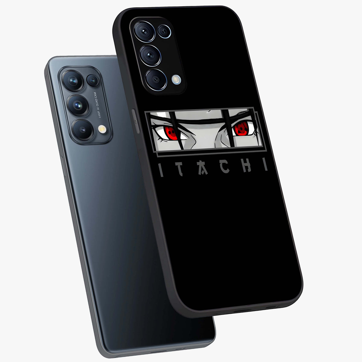 Scarlet Gaze Dominance Glass Case displayed in angled mockup highlighting intense visual design with bold scarlet aesthetic.