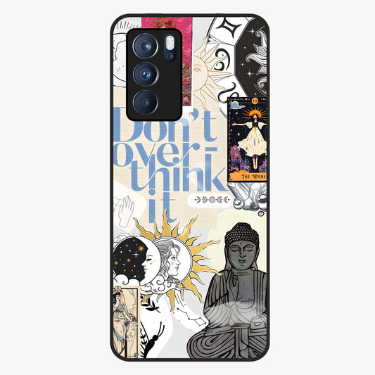 Ethereal Thoughts Glass Case showing flat back view with dreamy artistic artwork and glossy glass finish.