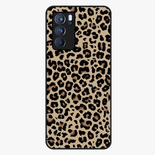 Savage Chic Pattern Glass Case showing flat back view with stylish patterned artwork and glossy glass finish.