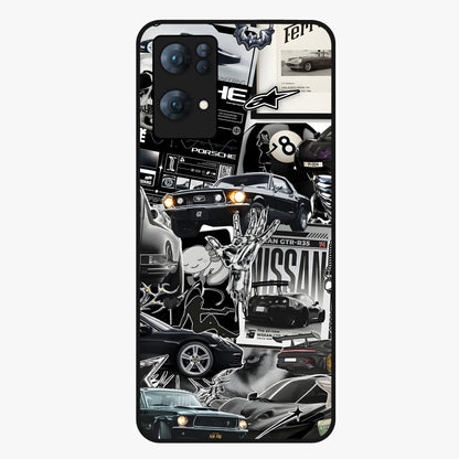 Aesthetic Dark Love Glass Case showing flat back view with dark romantic artwork and glossy glass finish.