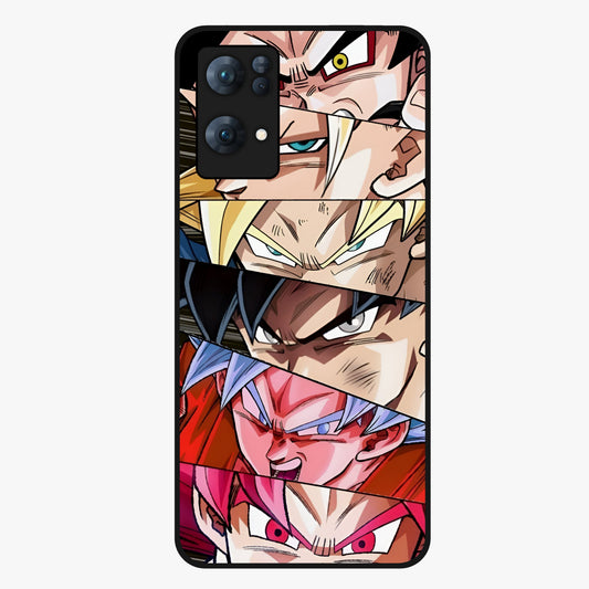 Anime Character Glass Case showing flat back view with vibrant anime artwork and glossy glass finish.