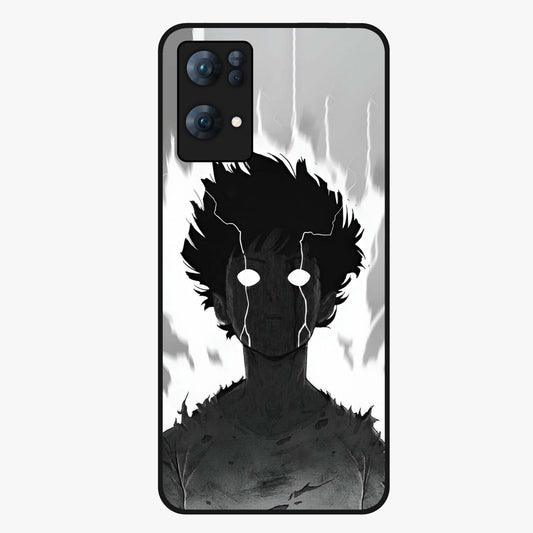Awakened Inner Rage Glass Case showing flat back view with intense artistic artwork and glossy glass finish.