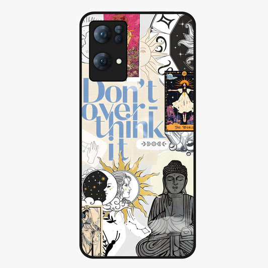 Ethereal Thoughts Glass Case showing flat back view with dreamy artistic artwork and glossy glass finish.