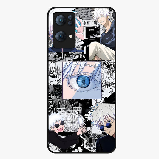 Infinity Sorcerer Chaos Glass Case showing flat back view with mystical sorcerer themed artwork and glossy glass finish.