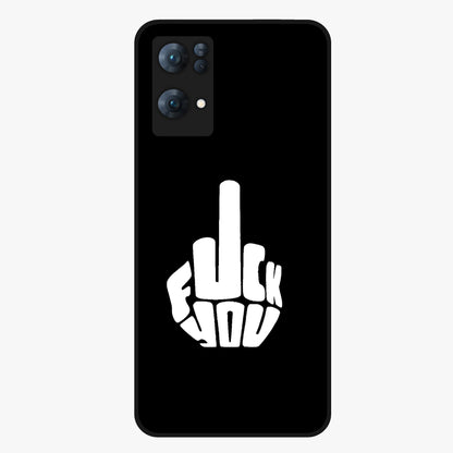 Rebel Mode On Glass Case showing flat back view with bold rebellious typography artwork and glossy glass finish.