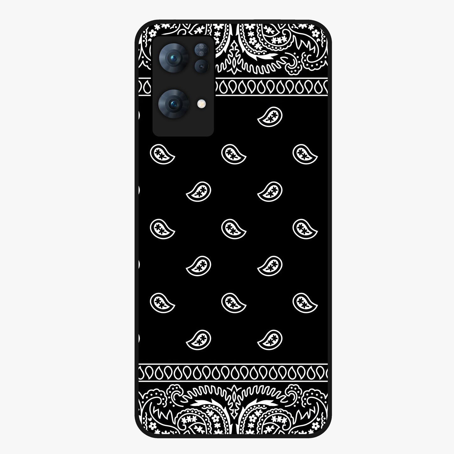 Retro Rebel Threads Glass Case showing flat back view with vintage street style artwork and glossy glass finish.