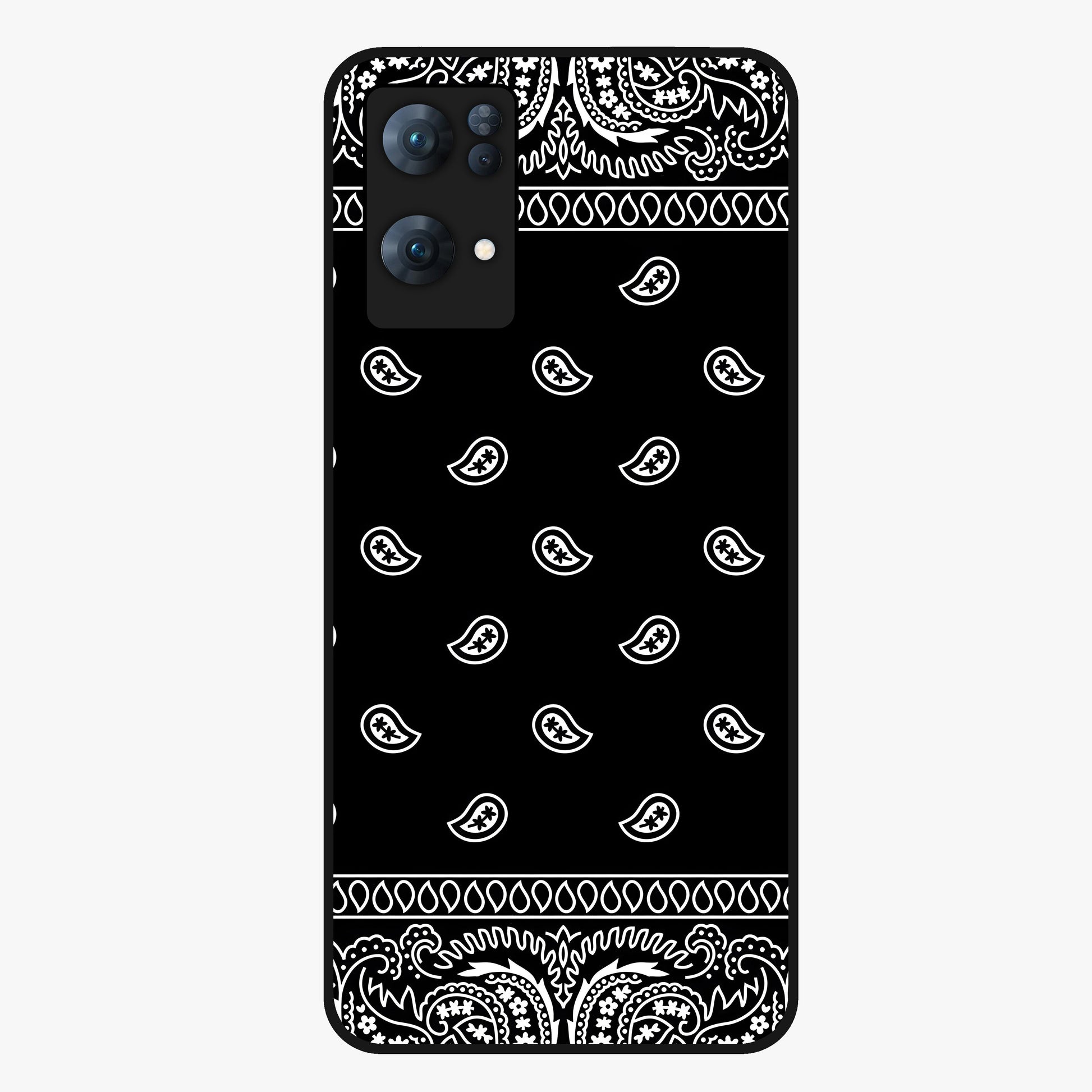 Retro Rebel Threads Glass Case showing flat back view with vintage street style artwork and glossy glass finish.