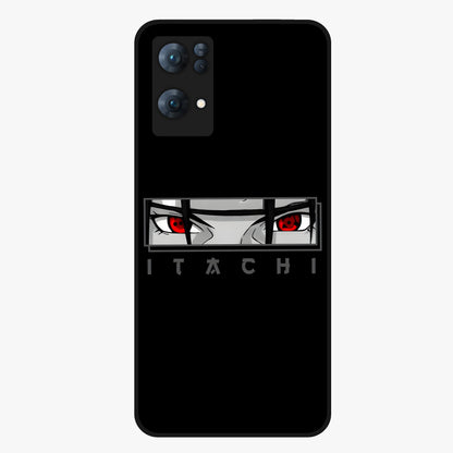 Scarlet Gaze Dominance Glass Case showing flat back view with striking red themed artwork and glossy glass finish.