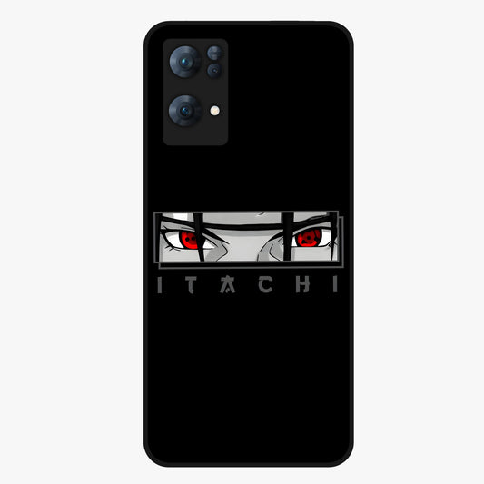 Scarlet Gaze Dominance Glass Case showing flat back view with striking red themed artwork and glossy glass finish.
