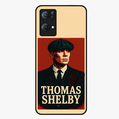 Vintage Mafia Authority Glass Case showing flat back view with bold vintage mafia inspired artwork and glossy glass finish.