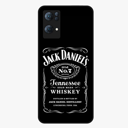 Vintage Whiskey Heritage Glass Case showing flat back view with classic whiskey inspired artwork and glossy glass finish.
