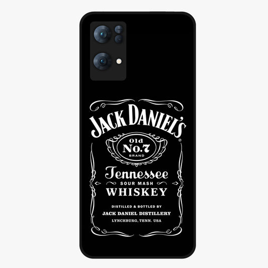 Vintage Whiskey Heritage Glass Case showing flat back view with classic whiskey inspired artwork and glossy glass finish.