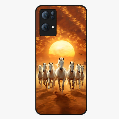 Wild Sunset Majesty Glass Case showing flat back view with majestic sunset landscape artwork and glossy glass finish.
