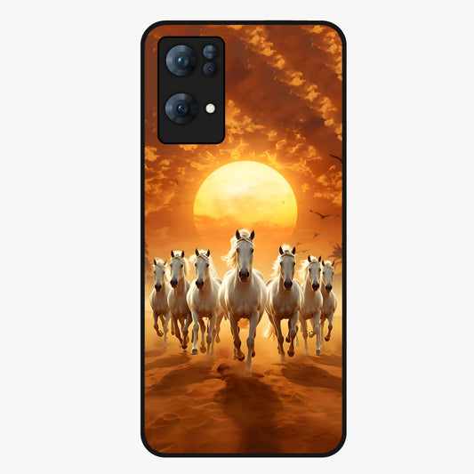 Wild Sunset Majesty Glass Case showing flat back view with majestic sunset landscape artwork and glossy glass finish.