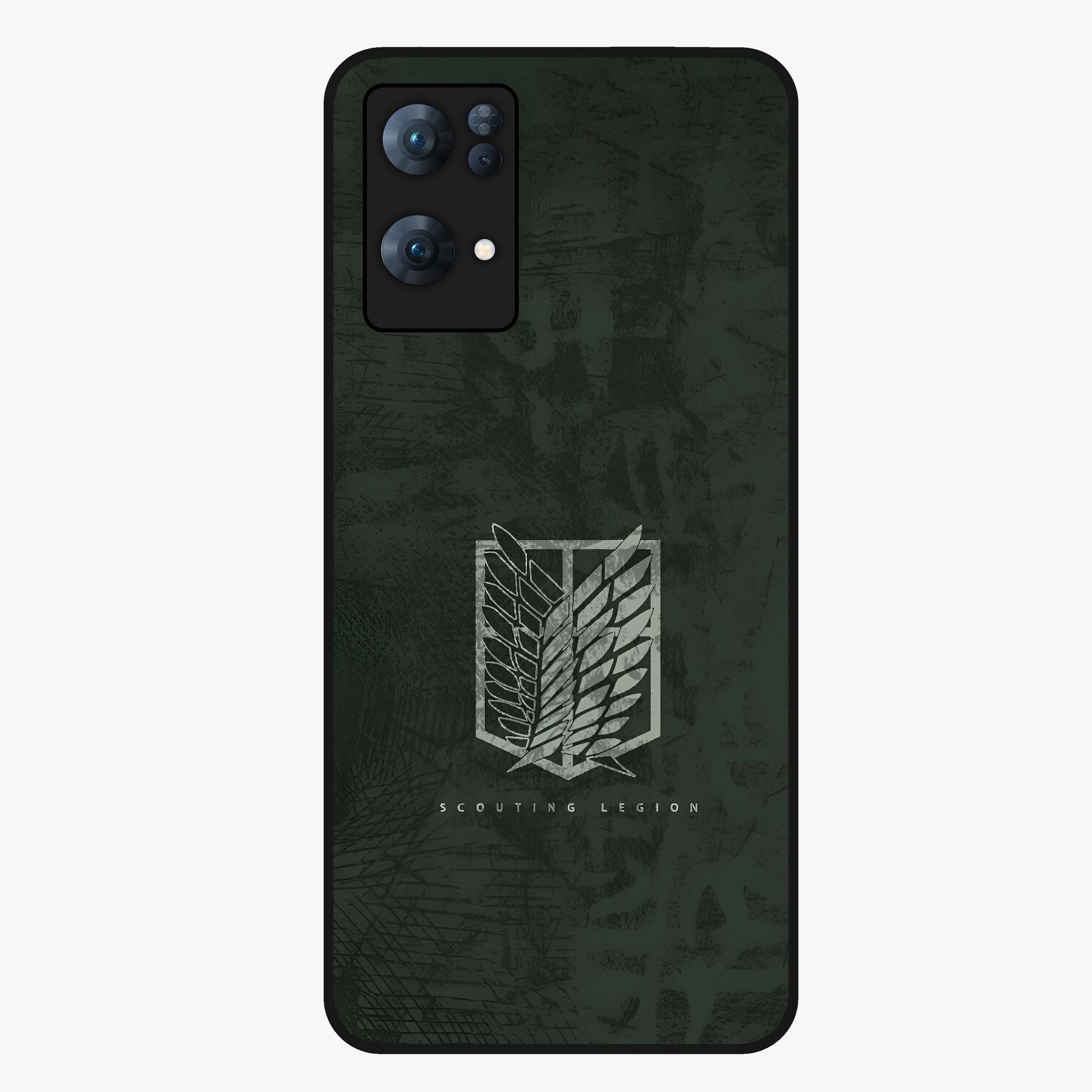 Wings Of Freedom Glass Case showing flat back view with symbolic wings artwork and glossy glass finish.
