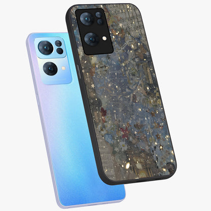 Aesthetic Astrolophia Glass Case displayed in angled mockup highlighting artistic aesthetic elements and smooth glass surface.