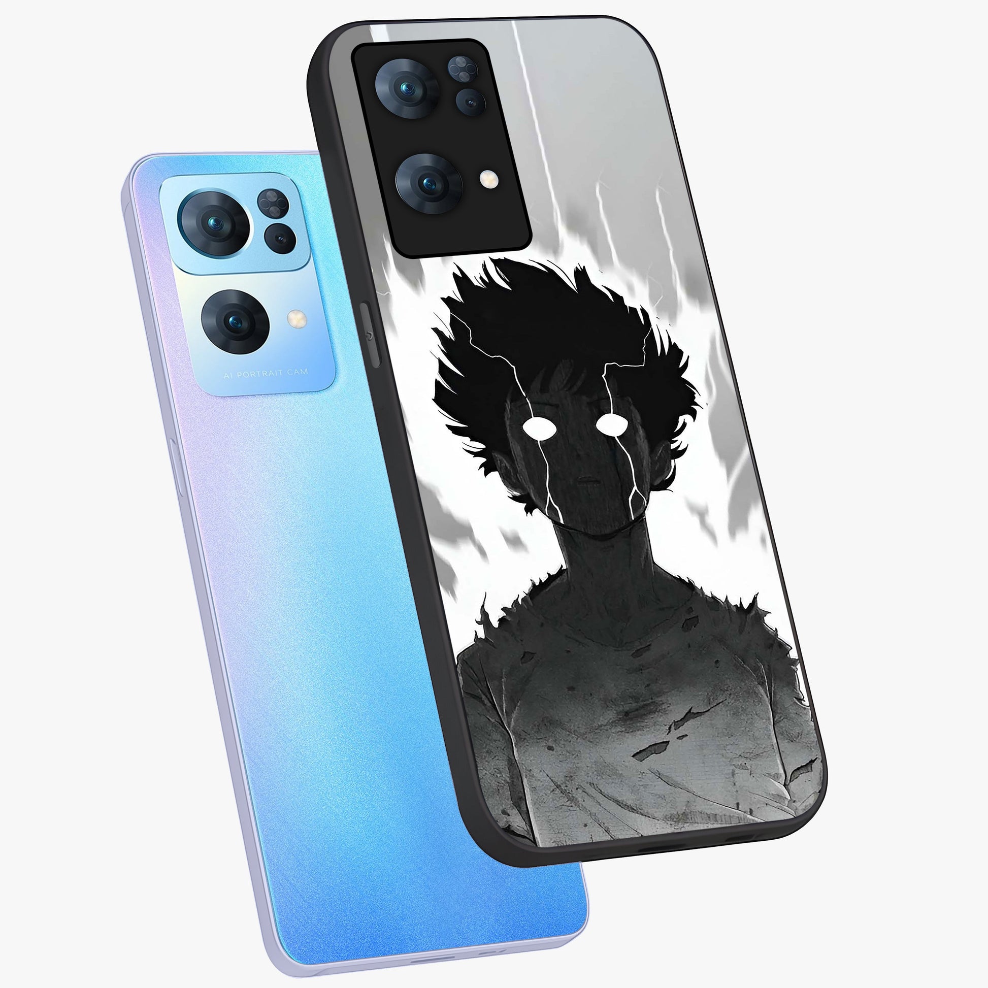 Awakened Inner Rage Glass Case displayed in angled mockup highlighting powerful graphic design and bold artistic theme.
