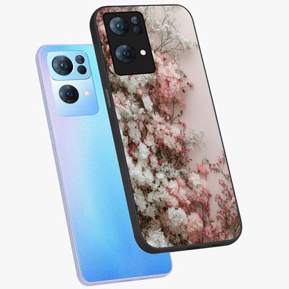 Blush Blossom Cloud Glass Case displayed in angled mockup highlighting soft cloud and blossom design with pastel aesthetic.