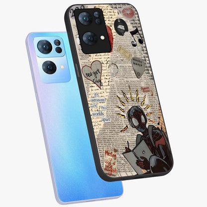 City Dream Sketch Glass Case displayed in angled mockup highlighting minimal city illustration with aesthetic sketch style.