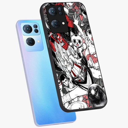 Crimson Chaos Panel Glass Case displayed in angled mockup highlighting chaotic panel style design with modern graphic theme.