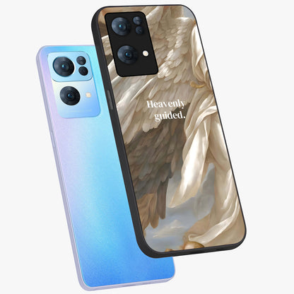 Divine Winged Grace Glass Case displayed in angled mockup highlighting graceful wing design with divine aesthetic style.
