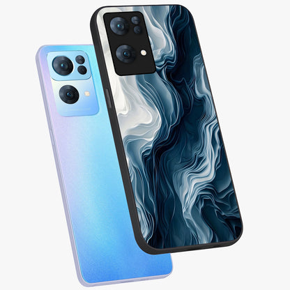 Ethereal Paper Marble Glass Case displayed in angled mockup highlighting elegant marble pattern with modern aesthetic style.