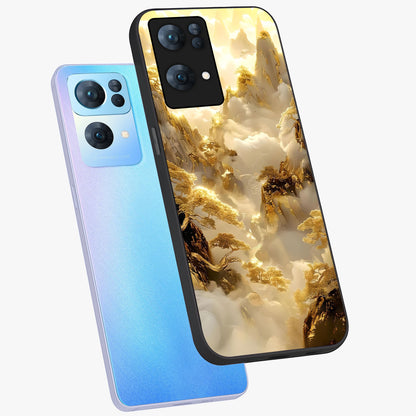 Gates Of Illumination Glass Case displayed in angled mockup highlighting radiant portal inspired design with fantasy aesthetic.