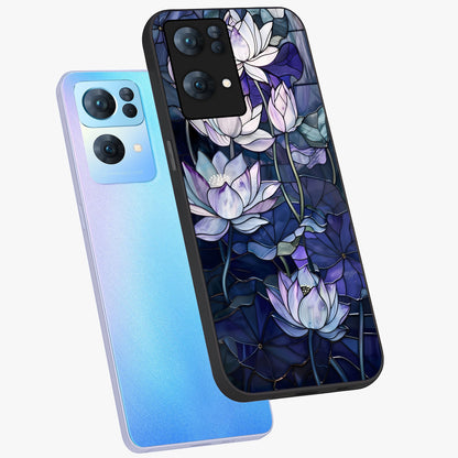Gloss Petal Rush Glass Case displayed in angled mockup highlighting vibrant petal design with elegant floral aesthetic.