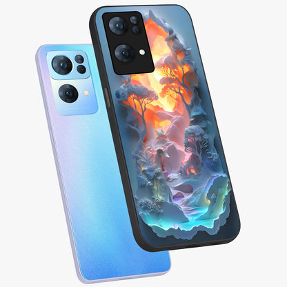 Glow Forest Portal Glass Case displayed in angled mockup highlighting mystical forest design with magical glowing aesthetic.