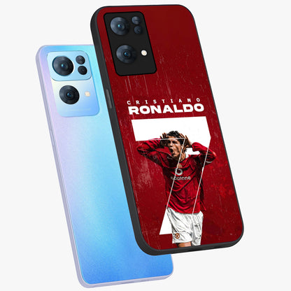 Goal Celebration Legacy Glass Case displayed in angled mockup highlighting energetic sports celebration design with bold athletic theme.