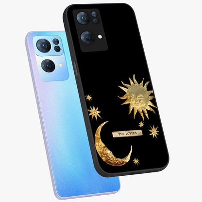 Gold Sun Blush Glass Case displayed in angled mockup highlighting radiant sun design with warm golden aesthetic.