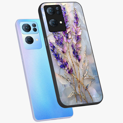 Lavender Dream Glow Glass Case displayed in angled mockup highlighting dreamy purple glow design with soft artistic style.