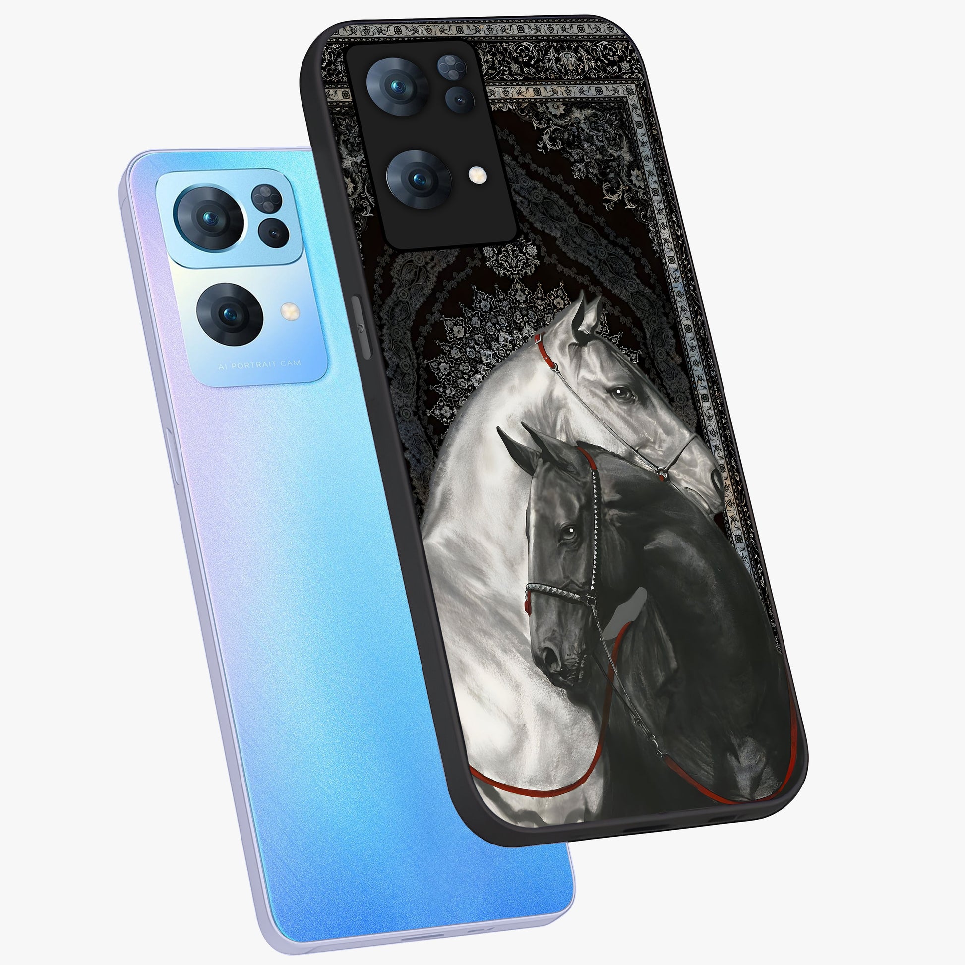 Majestic Ride Legacy Glass Case displayed in angled mockup highlighting sleek vehicle design with bold racing aesthetic.