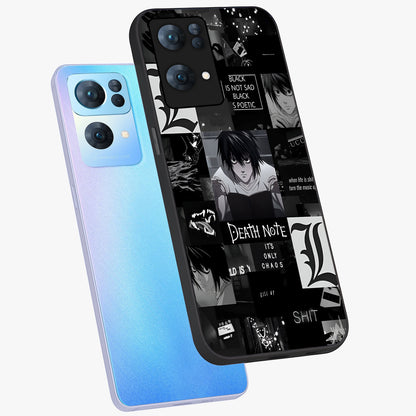 Midnight Chaos Mind Glass Case displayed in angled mockup highlighting chaotic artistic design with dramatic midnight aesthetic.