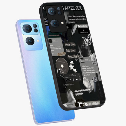 Midnight Love Echo Glass Case displayed in angled mockup highlighting elegant love inspired design with deep aesthetic style.