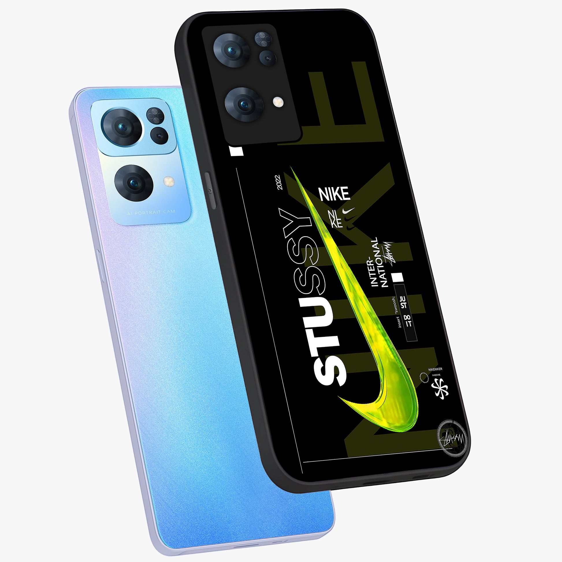 Neon Street Edition Glass Case displayed in angled mockup highlighting vibrant urban design with bold street aesthetic.