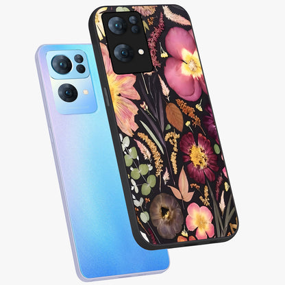 Petal Dream Tapestry Glass Case displayed in angled mockup highlighting decorative petal pattern with elegant botanical aesthetic.