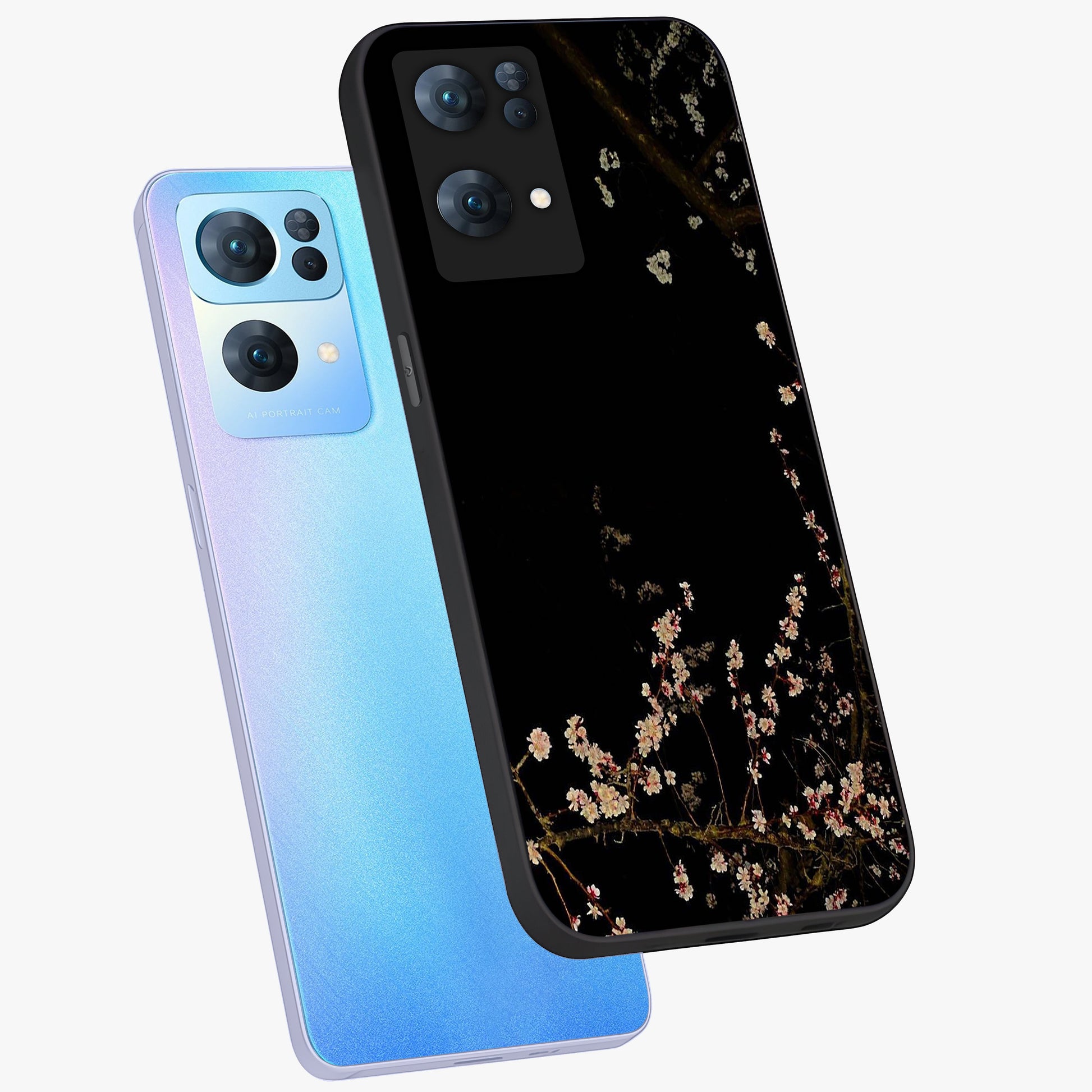 Petal Moon Light With Custom Name Glass Case displayed in angled mockup highlighting delicate petal design with custom name feature.