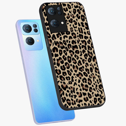 Savage Chic Pattern Glass Case displayed in angled mockup highlighting bold fashion inspired design with chic aesthetic.