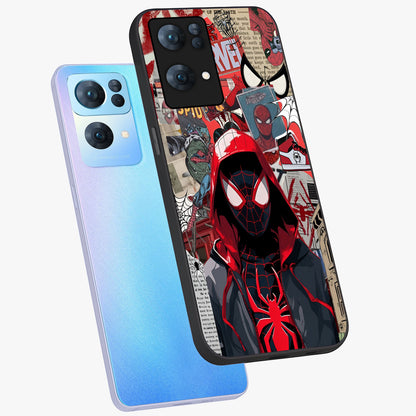 Spider Collage Street Glass Case displayed in angled mockup highlighting dynamic street style collage design with comic aesthetic.