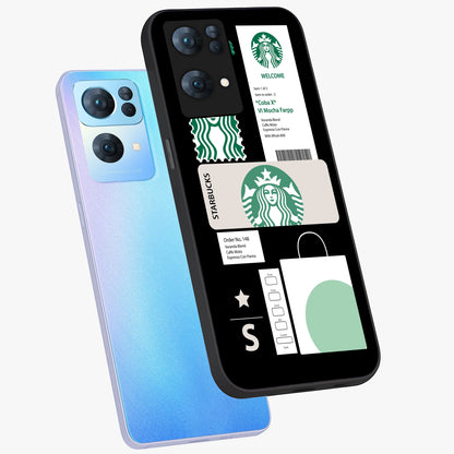 Starbucks Mocha Glass Case displayed in angled mockup highlighting stylish mocha themed design with cozy café aesthetic.